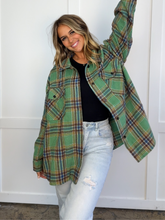 Load image into Gallery viewer, Laylie Plaid Flannel – Oversized Long Sleeve