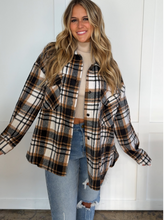 Load image into Gallery viewer, Laylie Plaid Flannel – Oversized Long Sleeve