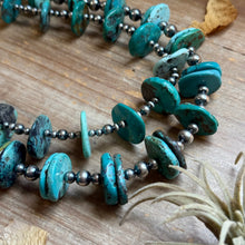 Load image into Gallery viewer, Jaci  Two-Necklace Graduated Blue-Green Turquoise Showstopper Stack