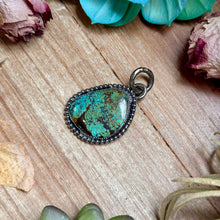 Load image into Gallery viewer, MJ Freeform Turquoise Pendant – Sterling Silver