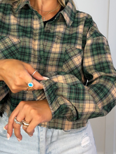 Load image into Gallery viewer, Rory Plaid Cropped Flannel