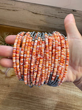Load image into Gallery viewer, Spiny Oyster Heishi &amp; Sterling Silver Pearl Choker