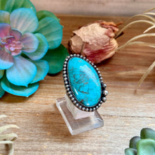 Load image into Gallery viewer, MJ Blue Turquoise Adjustable Ring