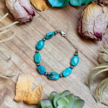 Load image into Gallery viewer, Bright Blue Turquoise Bracelet – 6 1/4"  – Large Oval