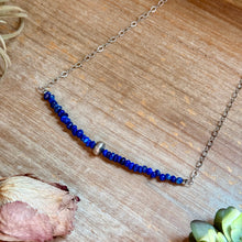 Load image into Gallery viewer, 17-Inch Lapis Nugget &amp; Sterling Silver Necklace