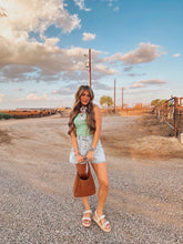 Load image into Gallery viewer, The Avril Tie Denim Shorts