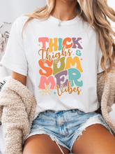 Load image into Gallery viewer, Thick Thighs And Summer Vibes Graphic