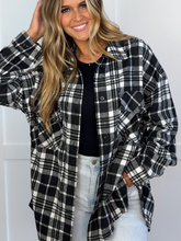 Load image into Gallery viewer, Laylie Plaid Flannel – Oversized Long Sleeve