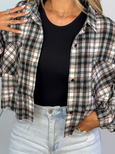 Load image into Gallery viewer, Rory Plaid Cropped Flannel