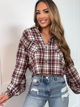 Load image into Gallery viewer, Rory Plaid Cropped Flannel