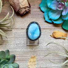 Load image into Gallery viewer, MJ Ring Oval Blue Larimar Sterling Silver