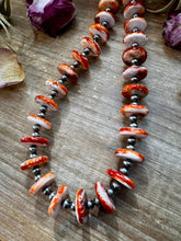 Load image into Gallery viewer, NFR Collection Necklace – 6mm Sterling Silver Pearls with 16mm Spiny Oyster – 38"