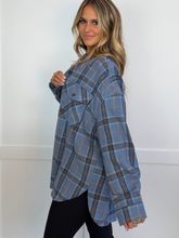 Load image into Gallery viewer, Laylie Plaid Flannel – Oversized Long Sleeve