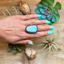 Load image into Gallery viewer, MJ Ring Trapezoid Larimar Sterling Silver