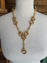 Load image into Gallery viewer, The Snaffle Bit Lariat Necklace - Gold