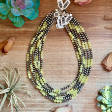 Load image into Gallery viewer, 18-Inch Lemon Jade &amp; Sterling Silver Pearl Necklace