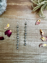 Load image into Gallery viewer, All Sterling Silver Pearls earrings dangle simple on needle
