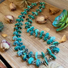 Load image into Gallery viewer, Jaci  Two-Necklace Graduated Blue-Green Turquoise Showstopper Stack