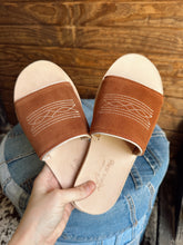 Load image into Gallery viewer, The Boot Stitch Sandal - Rust/Cream
