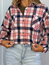 Load image into Gallery viewer, Rory Plaid Cropped Flannel