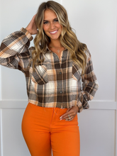Load image into Gallery viewer, Rory Plaid Cropped Flannel