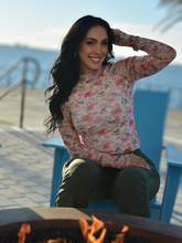 Load image into Gallery viewer, Floral Mesh Long Sleeve Top