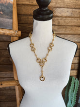 Load image into Gallery viewer, The Snaffle Bit Lariat Necklace - Gold