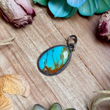 Load image into Gallery viewer, MJ Oval Turquoise Pendant – Sterling Silver