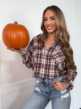 Load image into Gallery viewer, Rory Plaid Cropped Flannel