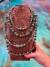 Load image into Gallery viewer, Jaci Stack – Green Turquoise &amp; Sterling Silver Pearl Necklaces