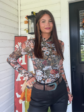 Load image into Gallery viewer, Floral Mesh Long Sleeve Top