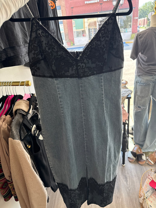 Denim Lace Dress