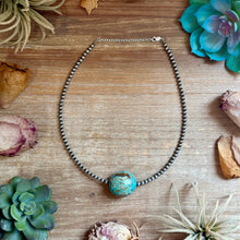 Load image into Gallery viewer, Rare Mine 8 Turquoise &amp; Sterling Silver Pearl Necklace