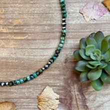 Load image into Gallery viewer, African Turquoise &amp; Sterling Pearl Necklace 19”