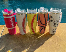 Load image into Gallery viewer, Sports Rhinestone Tumblers