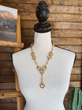 Load image into Gallery viewer, The Snaffle Bit Lariat Necklace - Gold