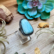 Load image into Gallery viewer, MJ Ring Trapezoid Larimar Sterling Silver