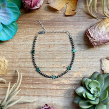 Load image into Gallery viewer, African Turquoise Onyx Star Bracelet with Sterling Silver Pearls