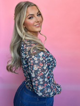 Load image into Gallery viewer, Floral Mesh Long Sleeve Top
