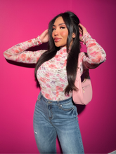 Load image into Gallery viewer, Floral Mesh Long Sleeve Top