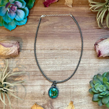 Load image into Gallery viewer, ***FREE Sterling Silver Pearl Necklace + MJ Green Turquoise Pendant