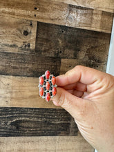 Load image into Gallery viewer, Cluster - size 8 - red spiny and sterling silver