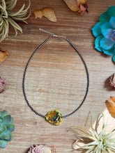 Load image into Gallery viewer, 3mm Sterling Silver Pearl &amp; Palomino Variscite Necklace