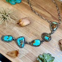 Load image into Gallery viewer, One-of-a-Kind Five-Stone Turquoise Lariat Necklace