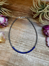 Load image into Gallery viewer, Lapis &amp; Sterling Silver Pearl Choker