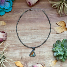 Load image into Gallery viewer, ***FREE Sterling Silver Pearl Necklace + MJ Triangle Royston Turquoise Pendant