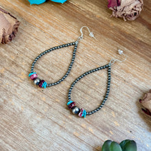 Load image into Gallery viewer, Purple Spiny Oyster &amp; Turquoise Statement Earrings