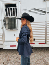 Load image into Gallery viewer, The Dark Denim Blazer - best seller