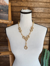 Load image into Gallery viewer, The Snaffle Bit Lariat Necklace - Gold