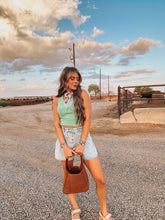 Load image into Gallery viewer, The Avril Tie Denim Shorts